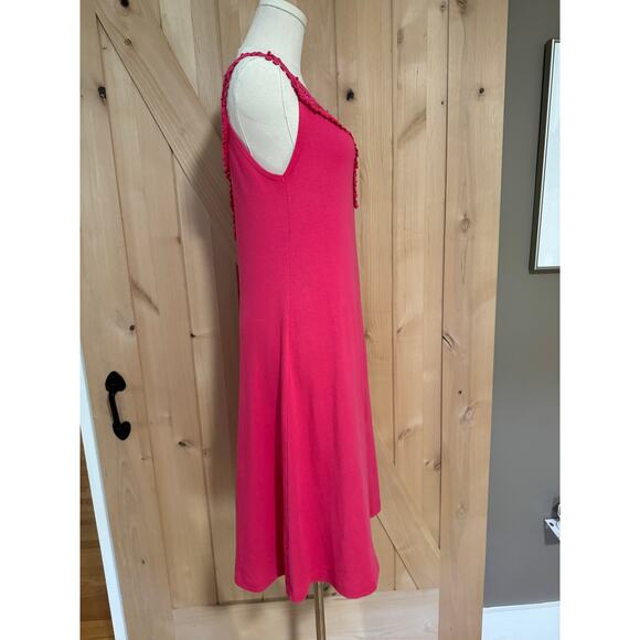 Barbara Lesser | Crochet Top Pink Cotton Sundress | Size Medium - Picture 4 of 12